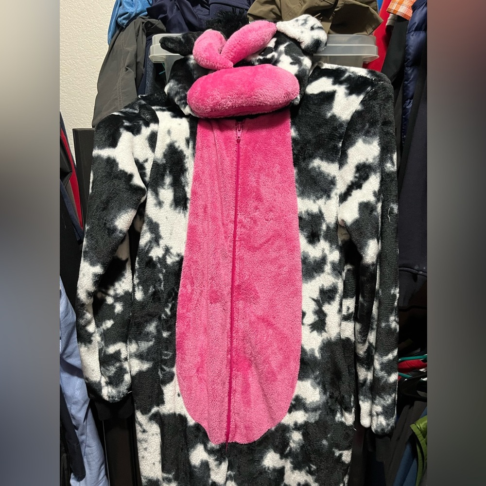 Women’s Cow Fleece Onesie Halloween